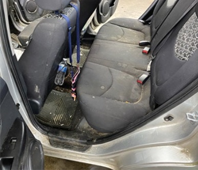 Rear seats before detailing